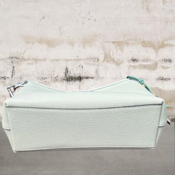 Coach NWOT Laurel Shoulder Bag with Seahorse Charm Light Pistachio/Sand - Picture 7 of 8